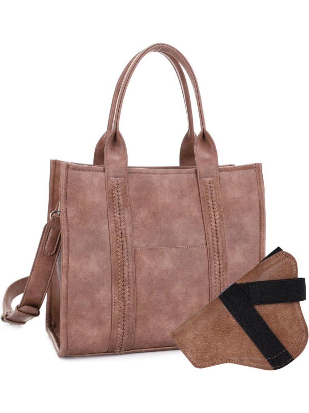 Stylish Women's Tote Bag - Work Handbag with Hidden Pocket & Removable Strap